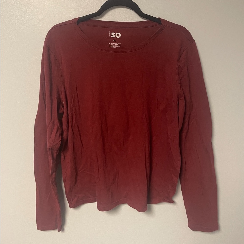 Long Sleeve Red T Shirt